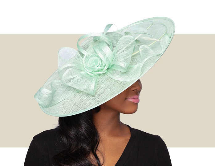 Mint Green Fascinator Green Occasion Hats ELENA FASCINATOR HAT