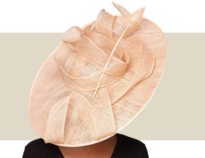 Fascinator hat, brand new in a bag still. Beige color Beige Fascinators - Beige Hair Fascinators & Beige  main image 4