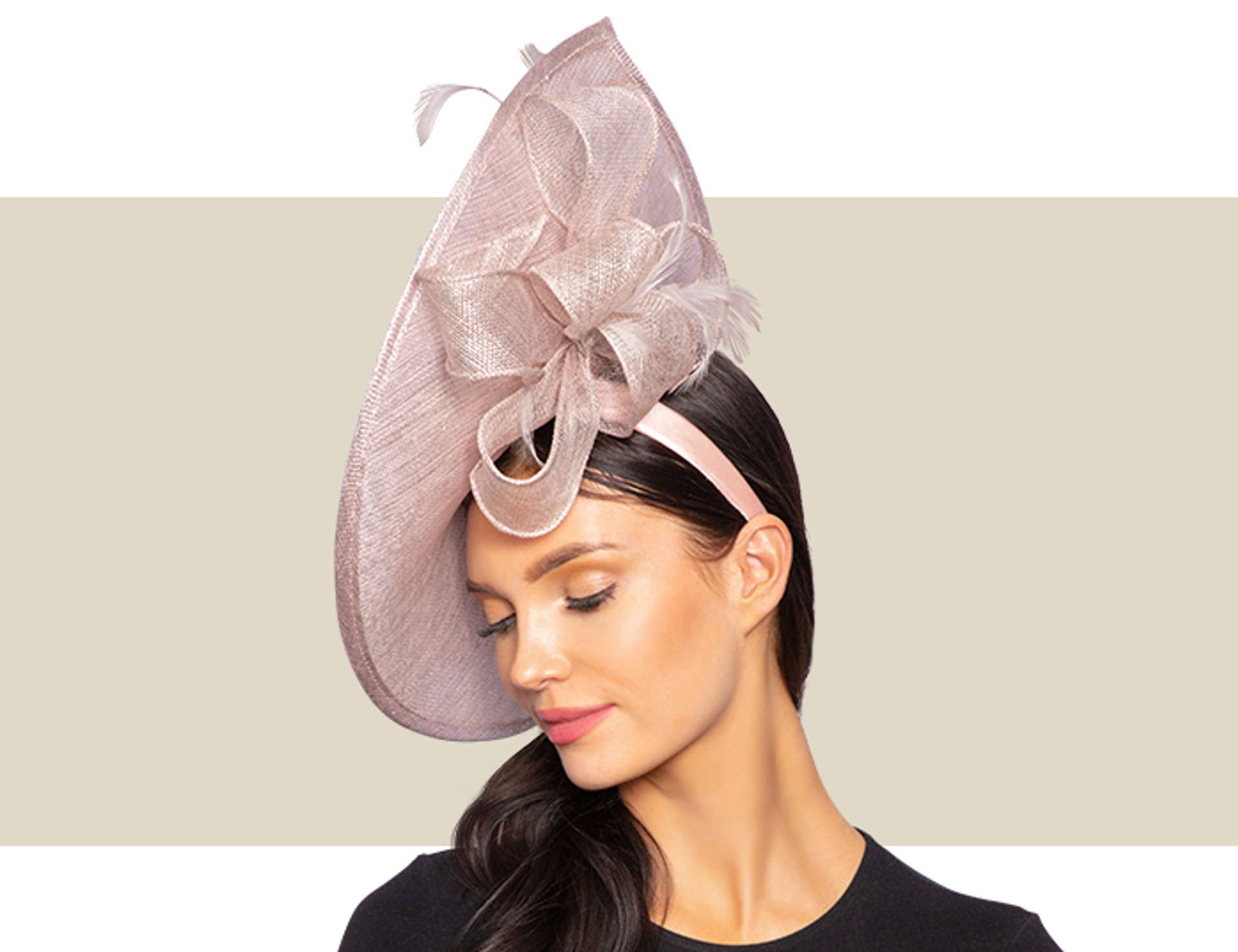 CALLEY FASCINATOR HAT - Pink Lurex - Gold Coast Couture