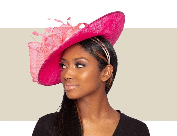 8218 Rose Sinamay Bow Bead Fascinator Hat For Women- Derby & Church Black Large Flower Fascinator Sinamay Church Hat for Women  main image 4