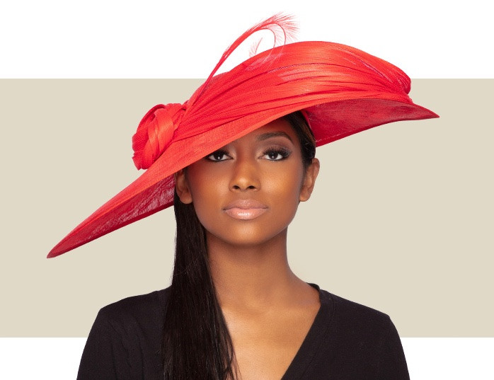 MERTA HAT - Red - Gold Coast Couture display picture 2