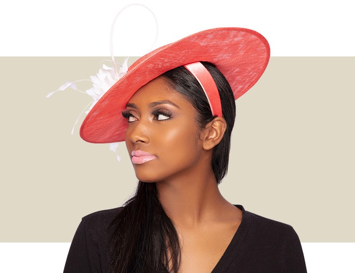 Floppy Hats Fancy Sun Hats Coral Floppy Hat Classic Sinamay Coral