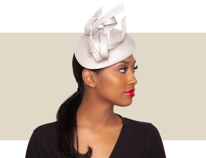 OKSANA BERET HAT - Light Silver - Gold Coast Couture