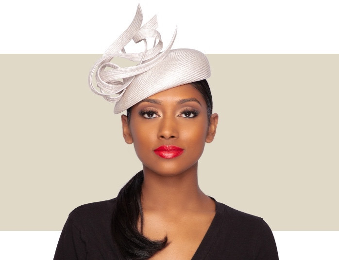 OKSANA BERET HAT - Light Silver - Gold Coast Couture