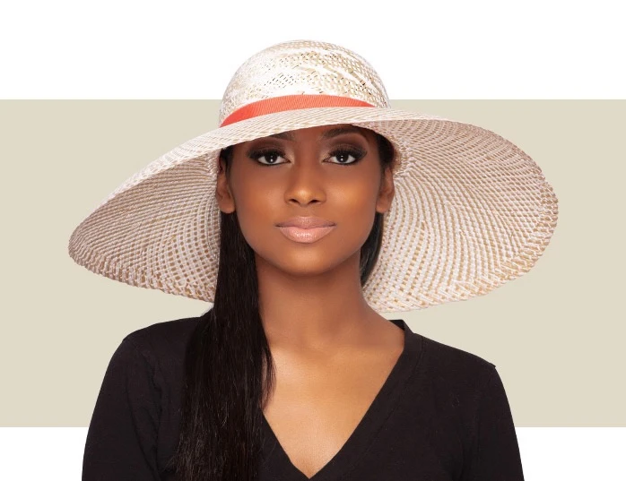 WOMENS LARGE SUN HAT - Multi - Gold Coast Couture display picture 1