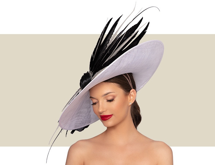 MONROE COUTURE HAT - White and Black - Gold Coast Couture display picture 2
