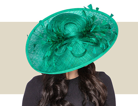 KARI KENTUCKY DERBY HAT - Emerald Green - Gold Coast Couture display picture 1