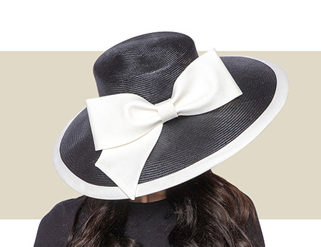 CAMERON WOMENS HAT - Black and White - Gold Coast Couture display picture 3