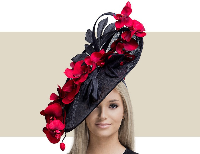 ORCHID DREAMS - Black with Red - Gold Coast Couture display picture 3