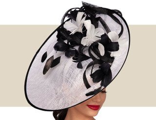 VITTORIA FASCINATOR HAT - Ivory and Black - Gold Coast Couture display picture 2