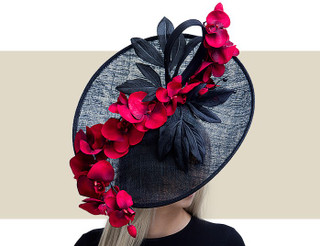 ORCHID DREAMS - Black with Red - Gold Coast Couture display picture 1