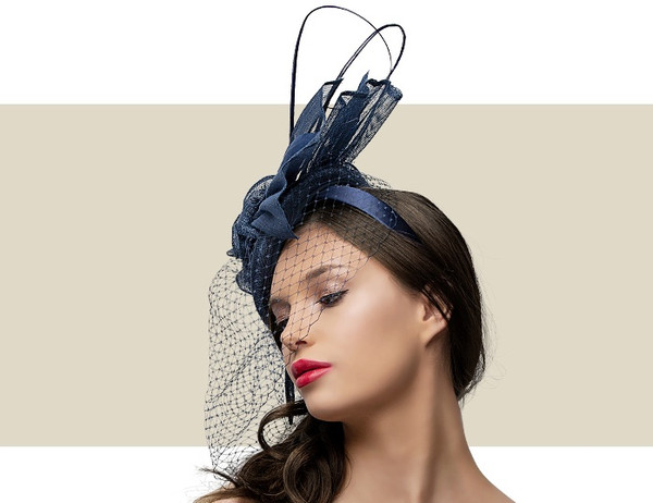 Vixen Millinery Kindra in Navy Blue | Gold Coast Couture