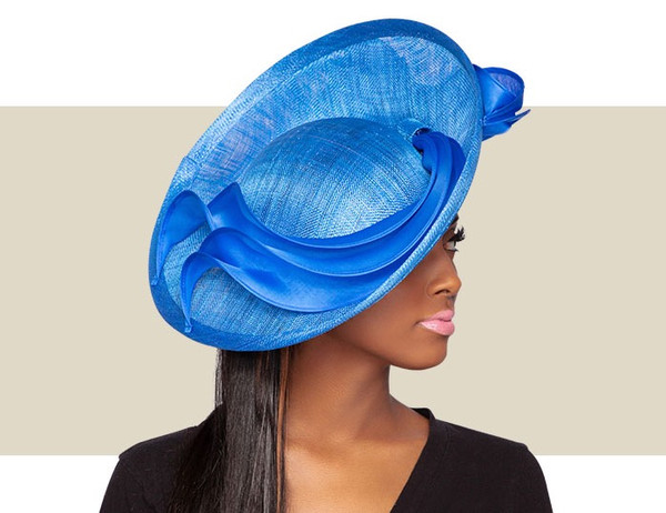 PAOLA FASCINATOR HAT - Electric Blue