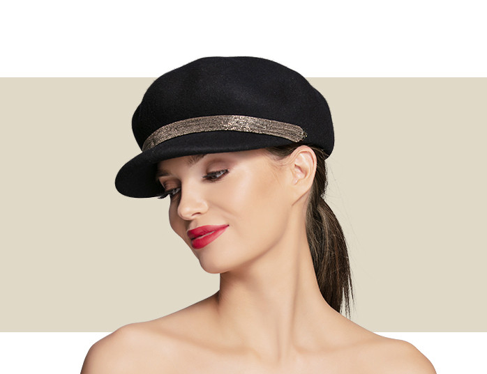 HAWK BAKER BOY HAT - Navy Blue - Gold Coast Couture