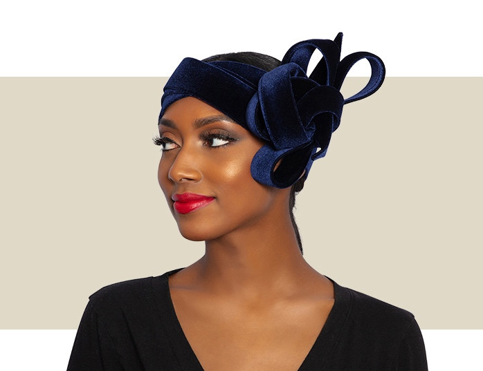 Herlipto Crystal Velour Ribbon Headband Velvet Bow Hair Clip in