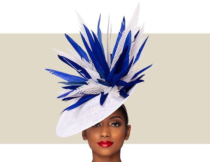 Royal Blue Luxury Derby & Ascot Fascinator | Vivien Sheriff