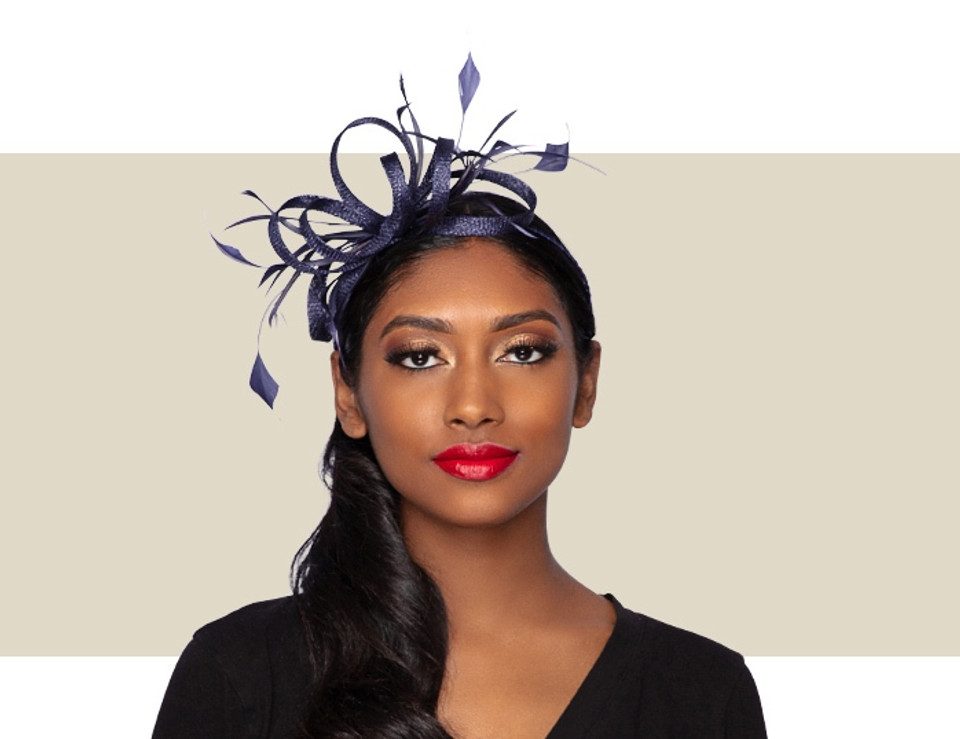 LIBBY FASCINATOR - Navy Blue
