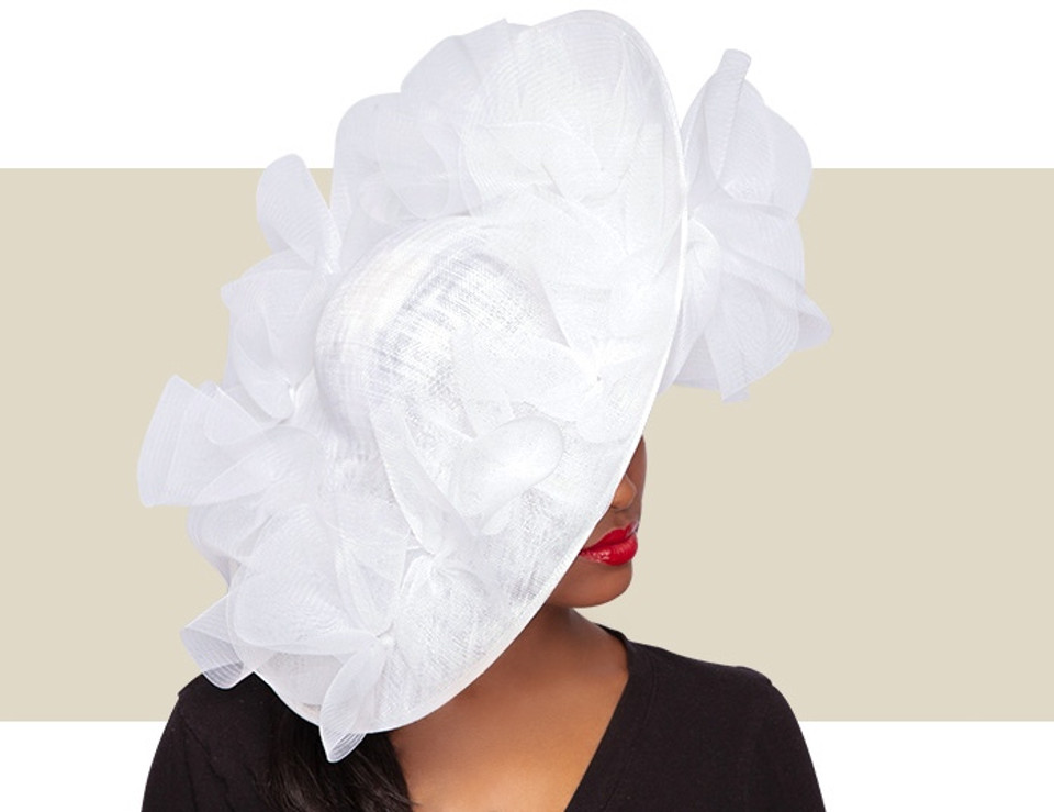 GIA FASCINATOR HAT - White