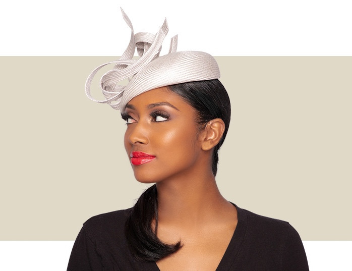 OKSANA BERET HAT - Light Silver - Gold Coast Couture