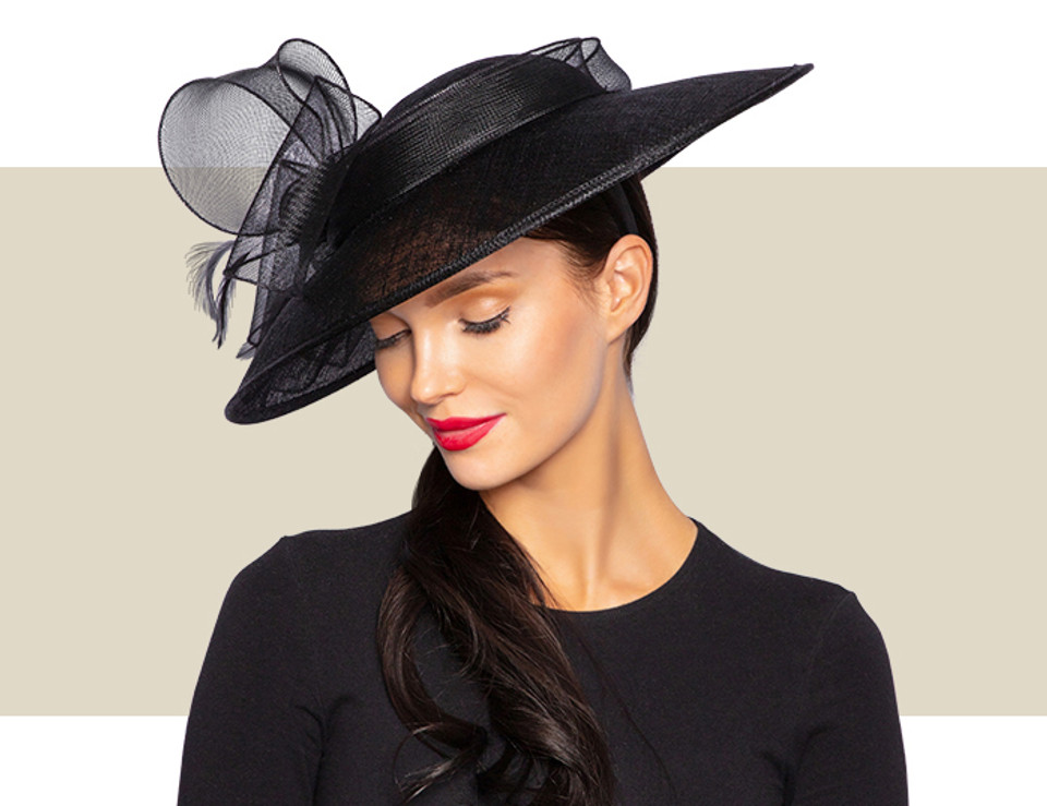 NIOMI FASCINATOR HAT - Black