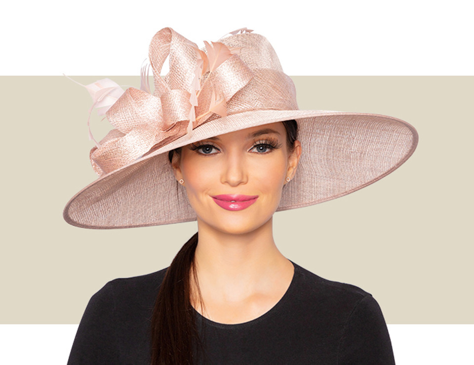 ELISHA KENTUCKY DERBY HAT - Pink Lurex