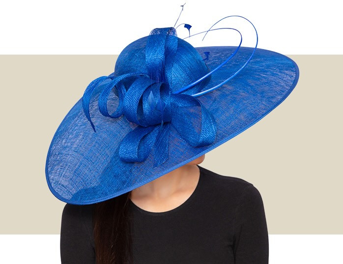 Cobalt Blue Wide Brim Derby Hat | Peter Bettley