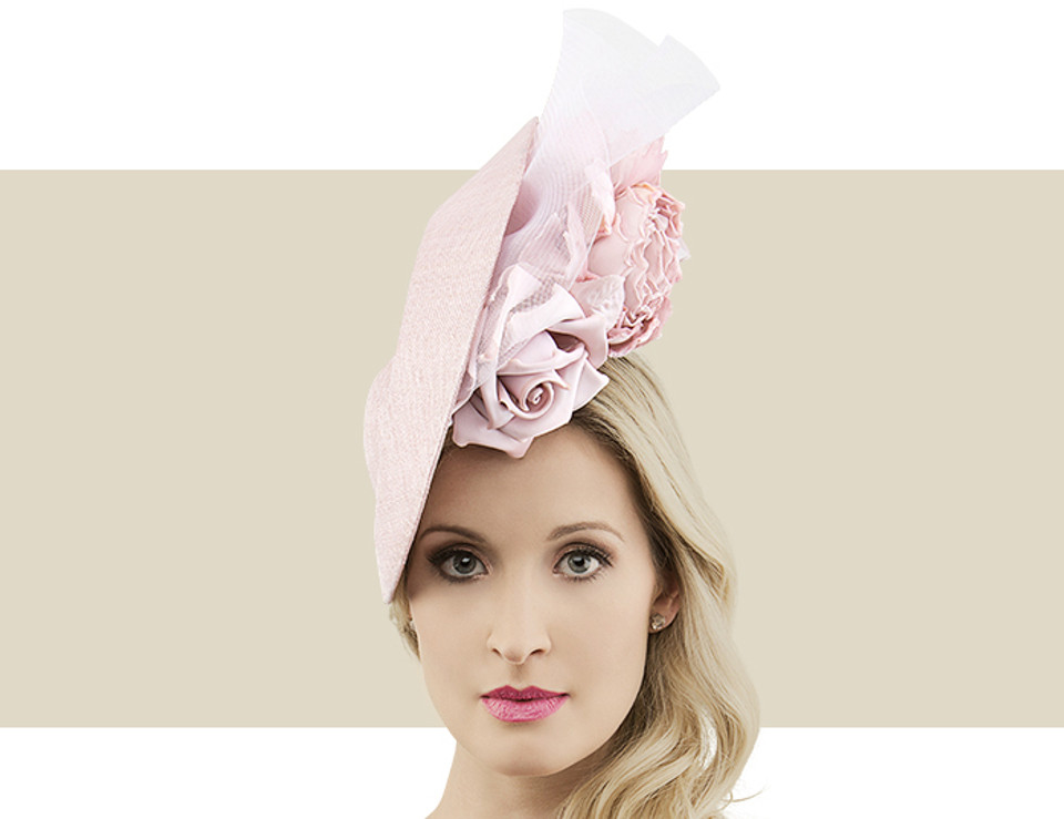 HANDBLOCKED SIDEBRIM - Dusky Pink