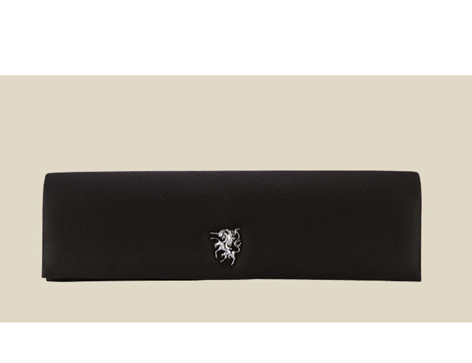NARROW FOLDING CLUTCH - Black