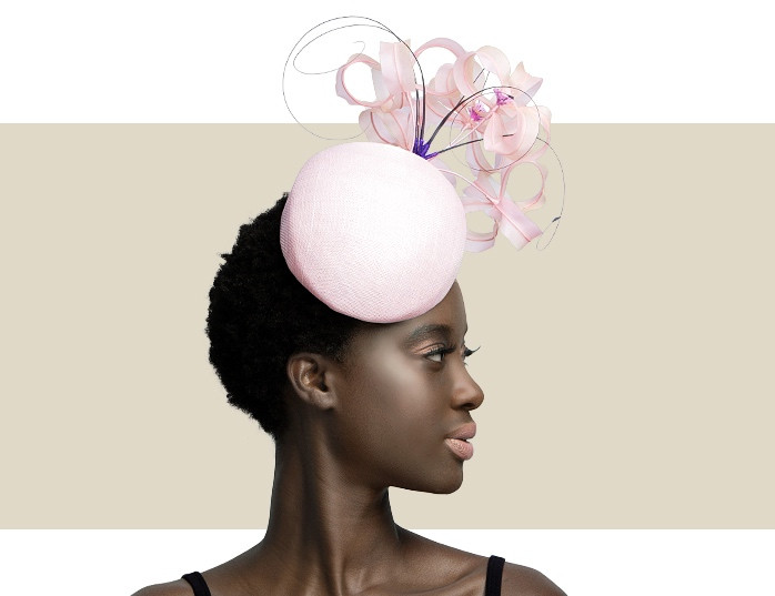  BALLET LONDON キャップ ピンク ロイヤル バレエ団 PLEAT - Ballerina Pink with Dark Purple Stems - Gold Coast Couture