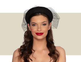 TEMPESTE LACE HEADBAND - Black