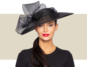 NIOMI FASCINATOR HAT - Black