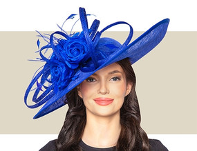 VALERA KENTUCKY DERBY HAT - Cobalt Blue