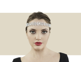 NAVETTE CRYSTAL BAND - Crystal with Silver