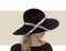Philip Treacy Structured Wave black wide brim hat for winter