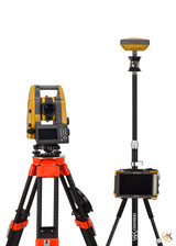 MONTHLY RENTAL: Topcon GT-503 3" Robotic Total Station and Hiper SR GPS/GNSS Rover Receiver Hybrid Kit w/ FC-5000 & Magnet