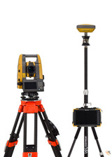 Topcon GT-505 5" Robotic Total Station and Hiper SR Network Rover Receiver Hybrid Kit w/ FC-6400 & Magnet