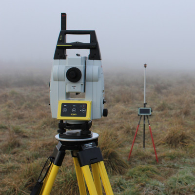 Setup without Control - Leica iCR70 Robotic Total Station Kit CS35 10" Tablet & iCON Build Software