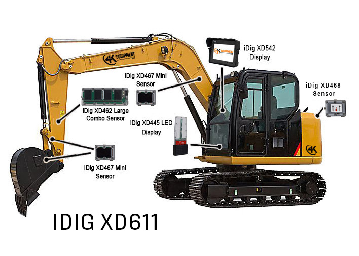 XD611 iDig Touch 2D Excavator Grade Control Kit