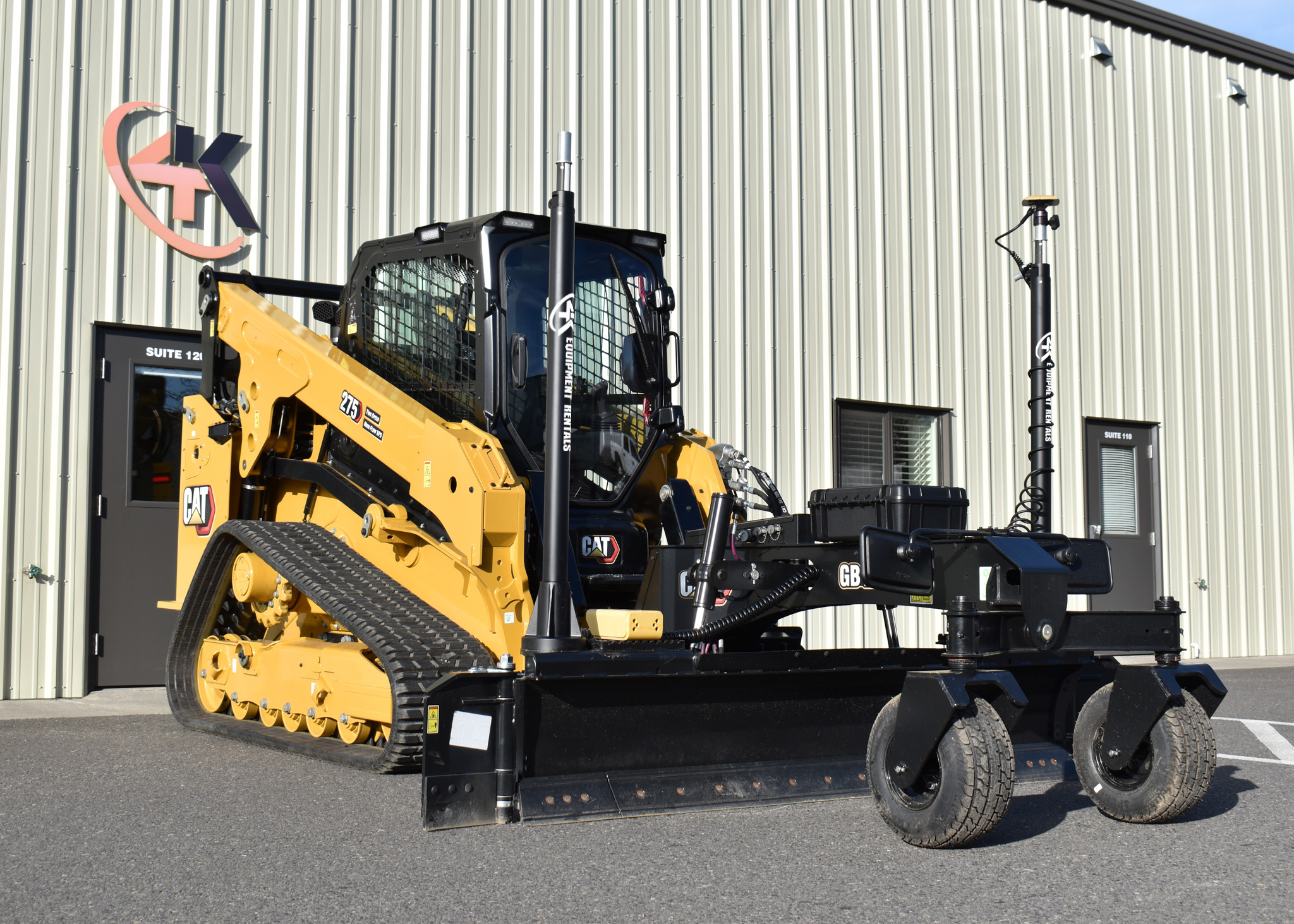 TKさん購入予定分　J-キャット 275 2025 CAT 275 Skidsteer w/ GB124 Grade Blade & Topcon 3D-MC Machine