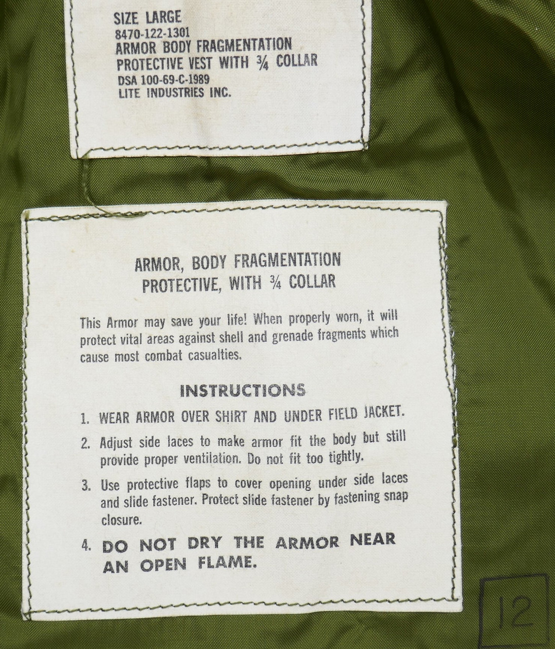 Armor Body Fragmentation Protective Vest with 3/4 Collar