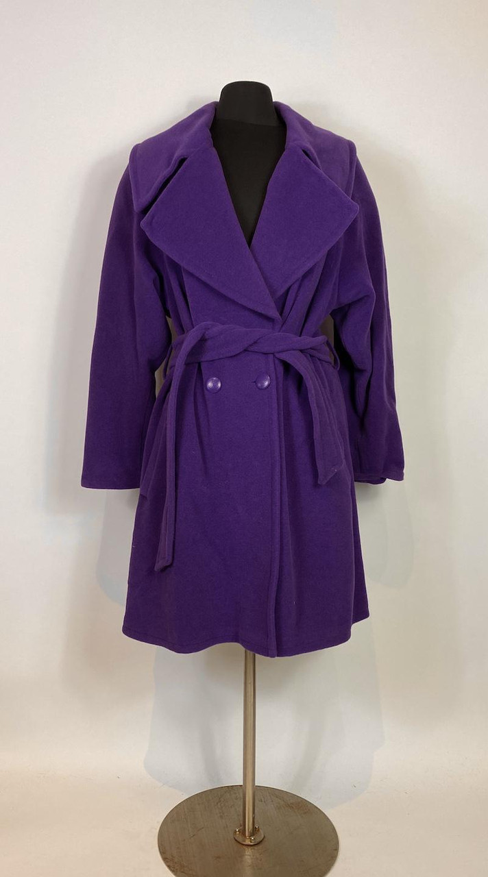 1980s - 1990s Louis Feraud Purple Wool Coat - Paper Doll Vintage Boutique &  Paper Doll Curiosity Shoppe