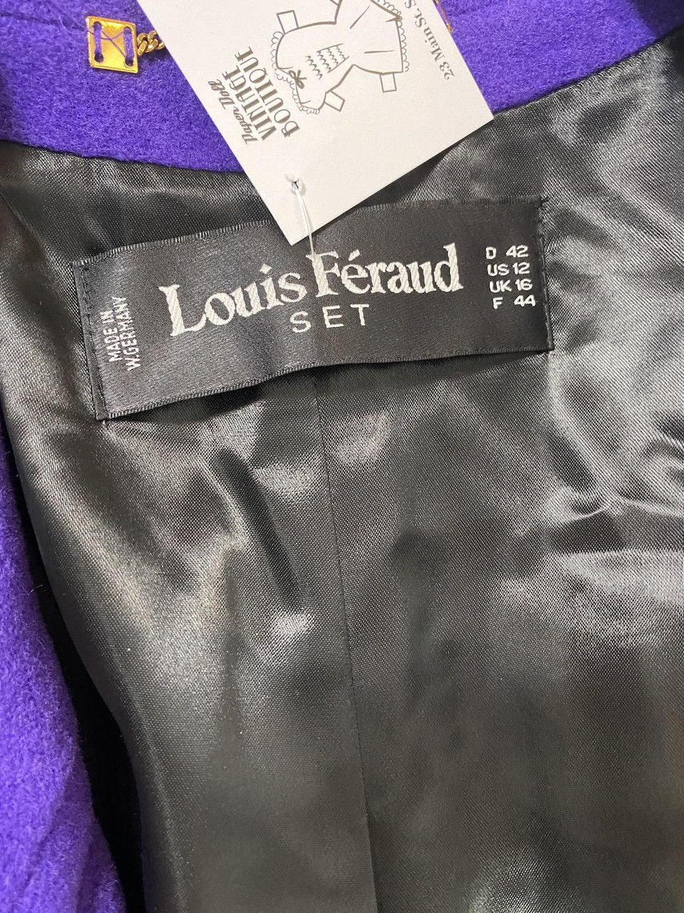 Wool coat Louis Feraud Black size 38 FR in Wool - 12564229