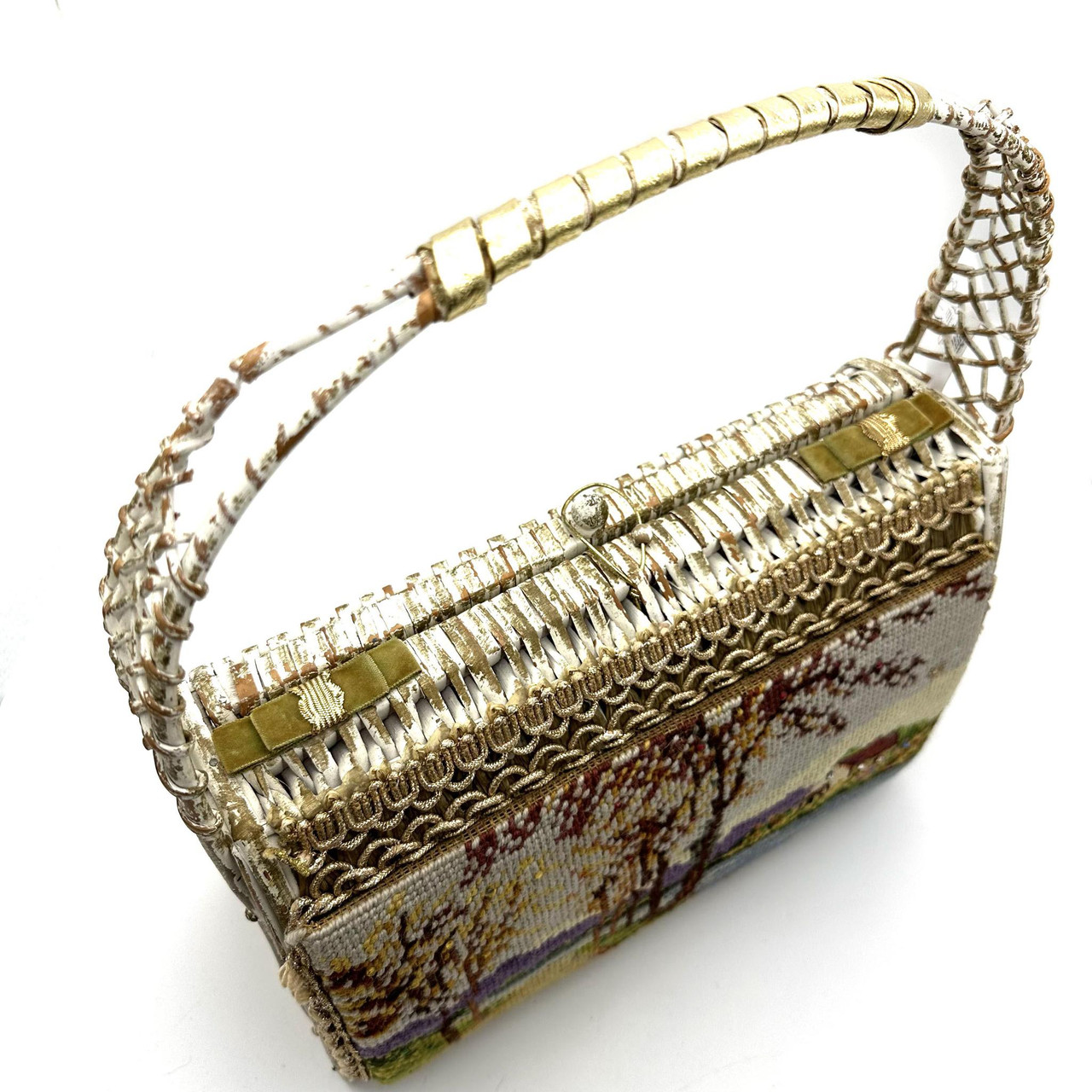 1970s Gold Beaded Bag