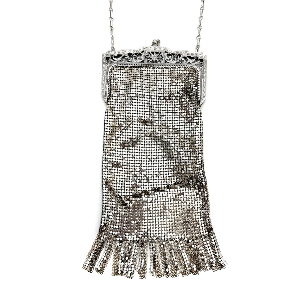 Whiting Davis Rhinestone Silver Mesh Purse Art Deco Handbag Wedding Br –  Power Of One Designs