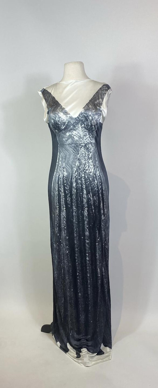 Maison Margiela 1996 Re-Issue Sequin Graphic Printed Maxi Dress for H&M