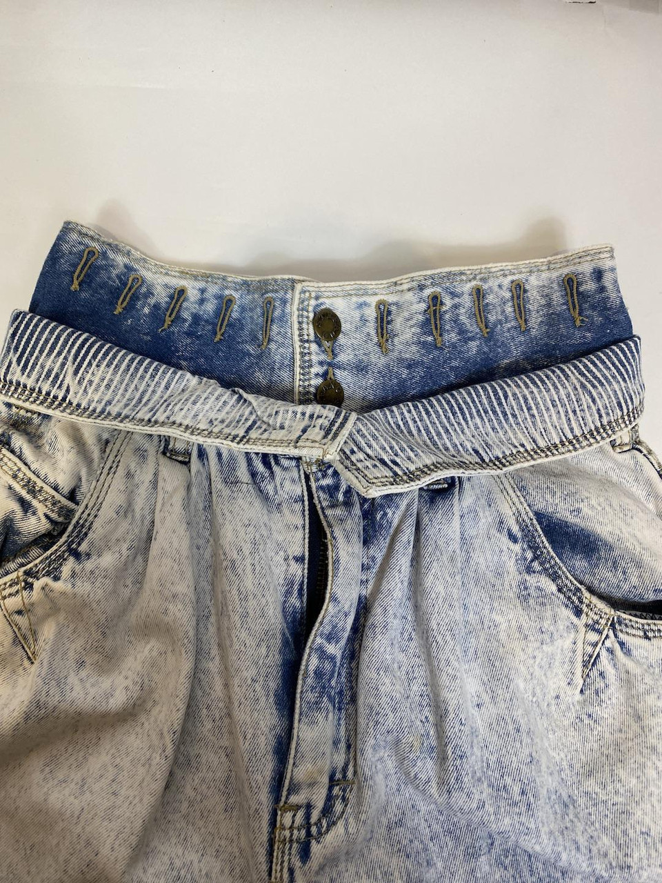 Fold-Over Waist Jeans