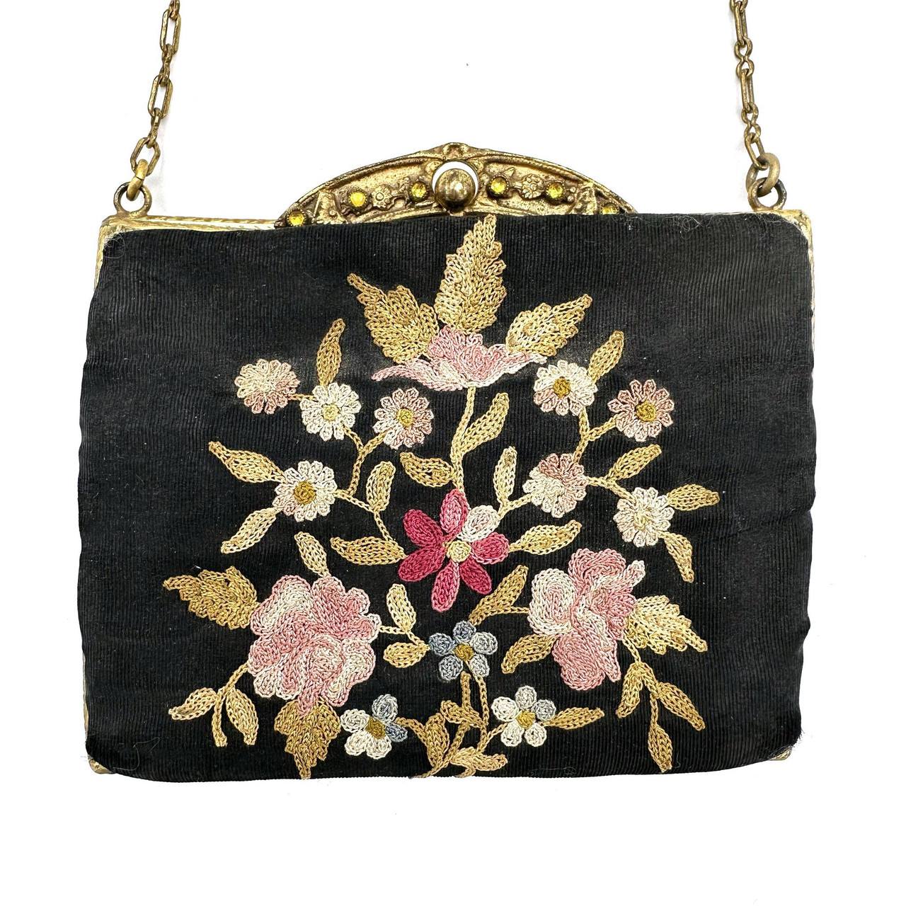 Floral Camera Embroidered Wristlet Pink | Nestasia