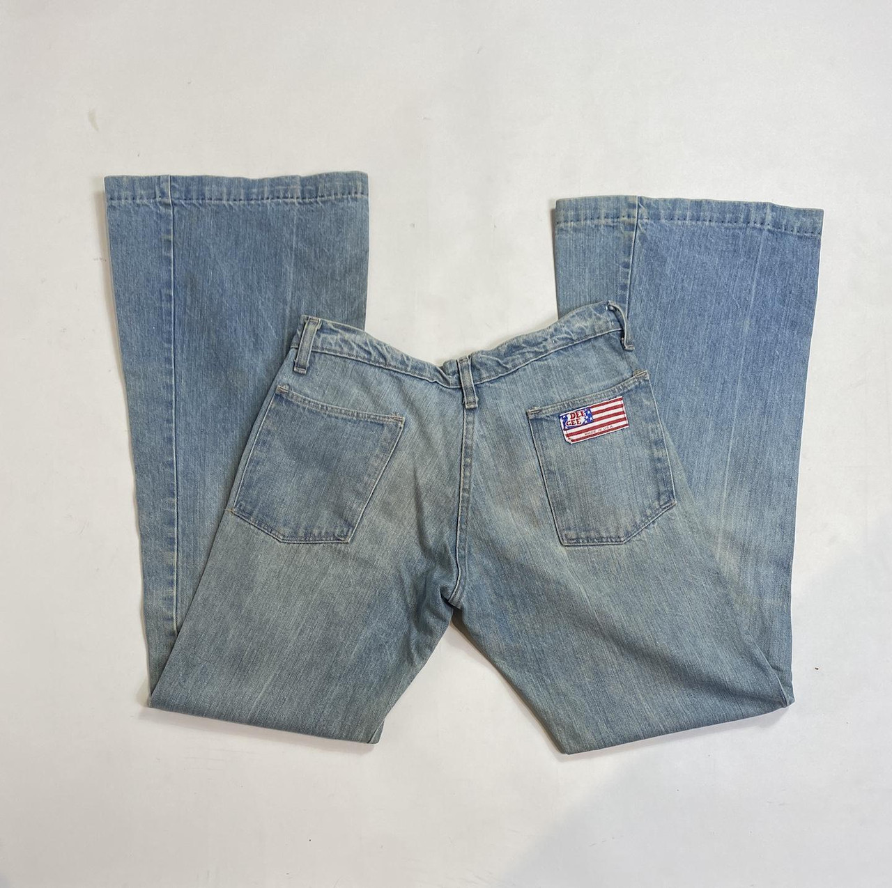 Vintage 70's hip on sale hugger bell bottom jeans