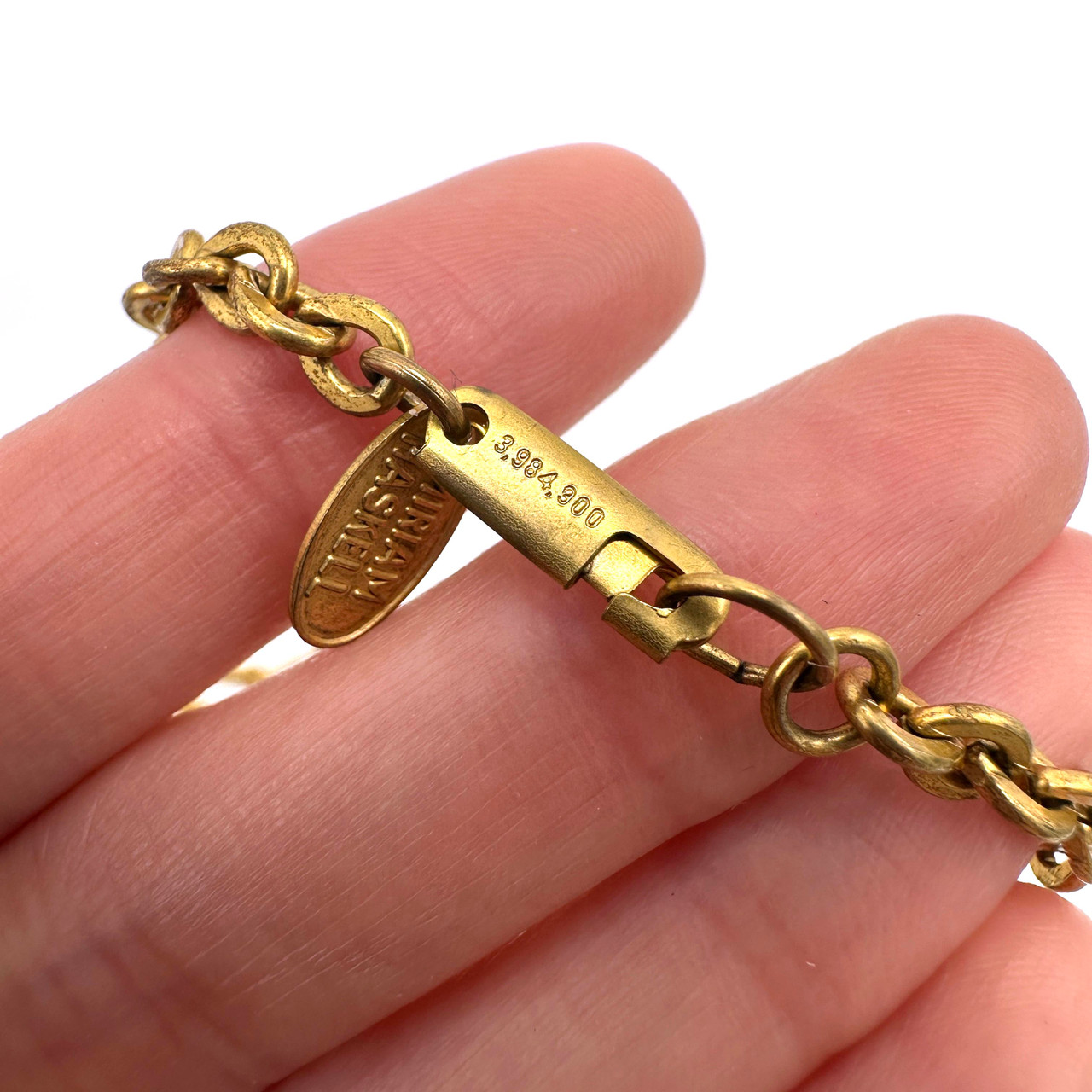 1950s - 60s MIRIAM HASKELL Golden Link Chain Necklace