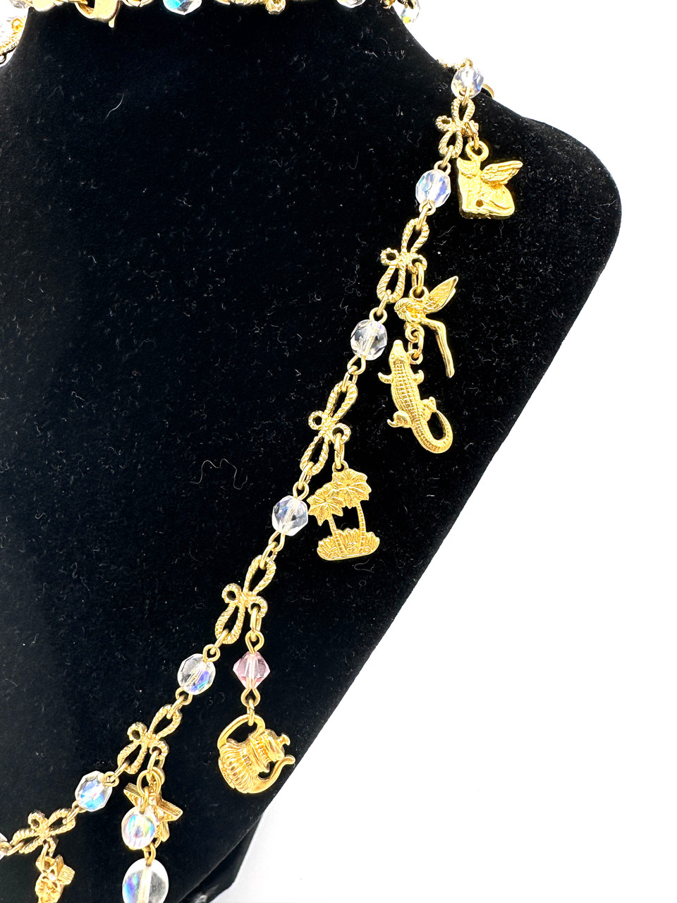 1990s Kirks Folly Charm Fairy Core Dream Chain Link Necklace And